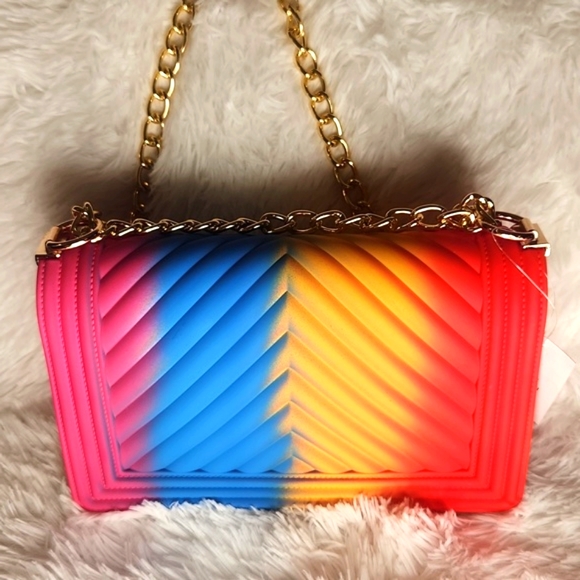 Multi Color Rectangular Shoulder Bag - Picture 7 of 15